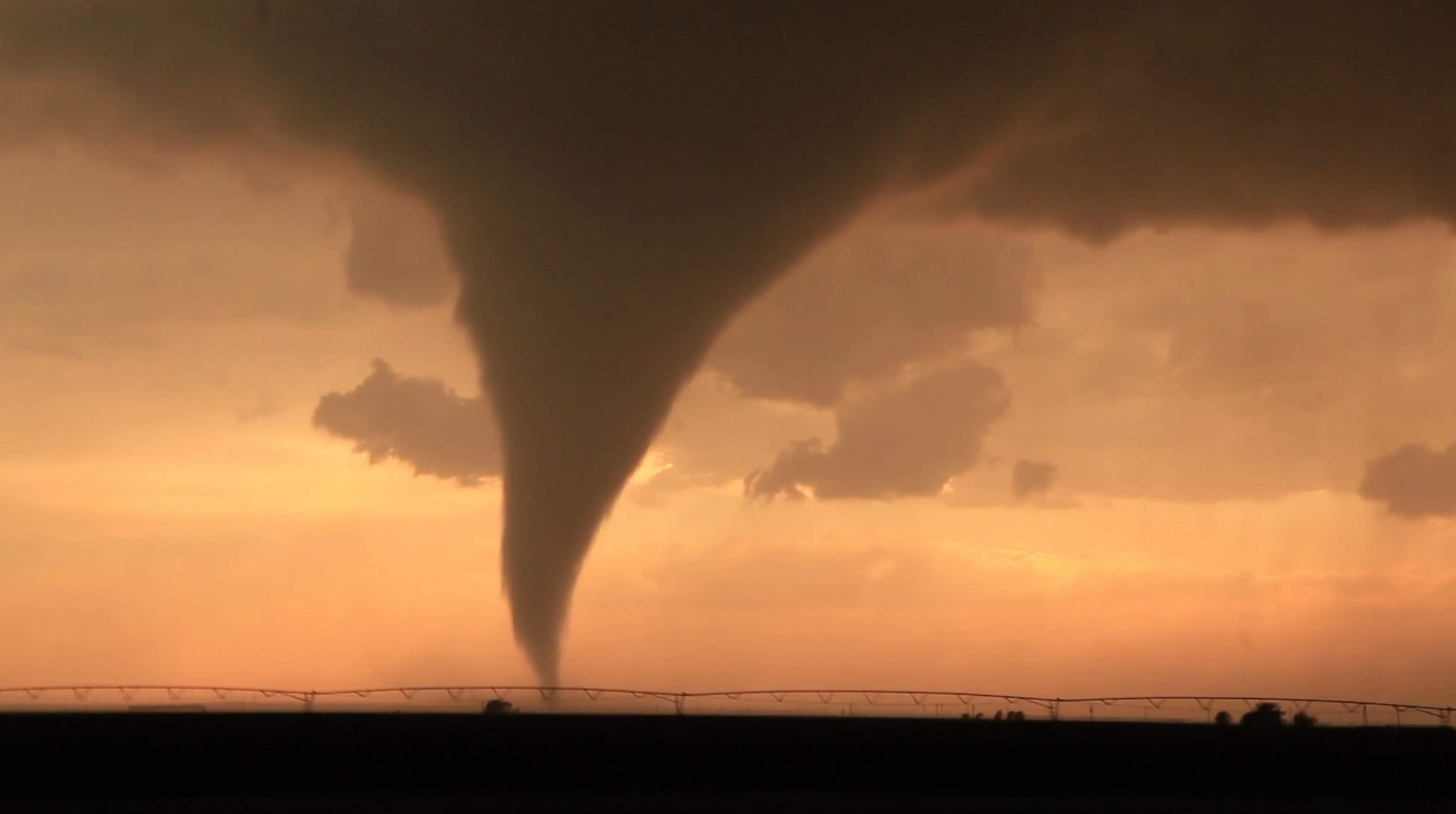 Oklahoma's Tornado Alley is in constant danger Tornado spout on the horizon
