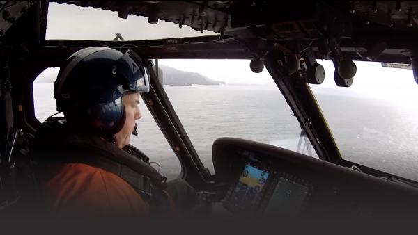 Man in helicopter