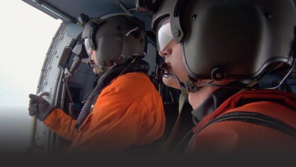 Men in a helicopter 