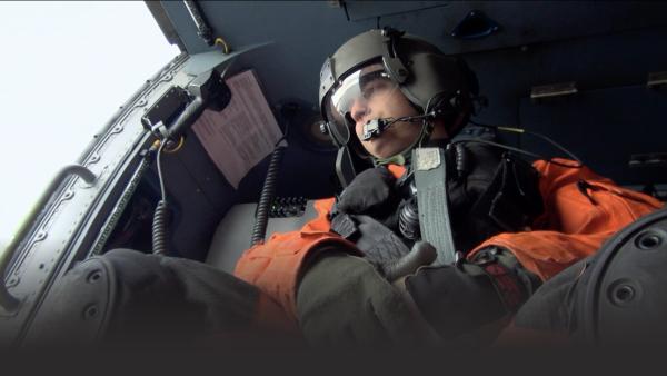 Man in helicopter
