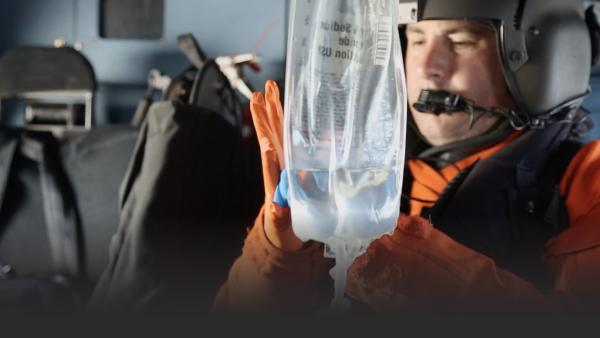 Man with an IV