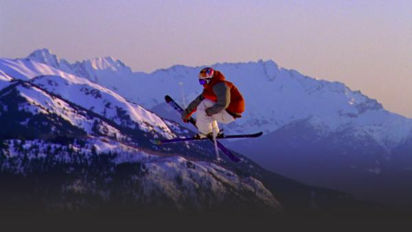 Skier high in the air