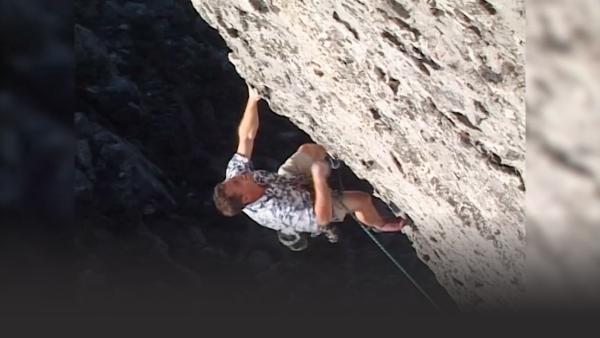 Jeremy Sampson rock climbing