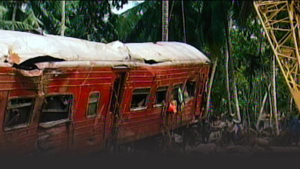 A train crash in Sri Lanka