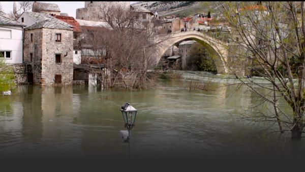 Flooded German city