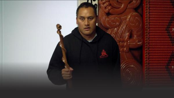 Man with tribal stick