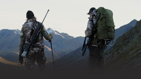 Men hiking in the moutains