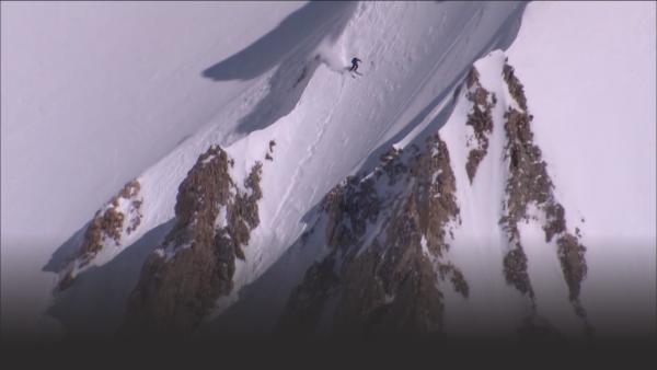 The most elite skiers travel down the steep slopes of Las Lenas
