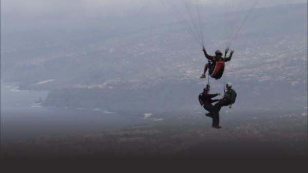 Matt, Mike and the team paragliding
