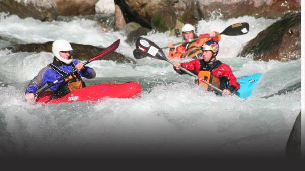 Chris Korbulic, Tao Berman and LJ kayaking