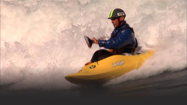 The Jackson family team riding the rising swell. 