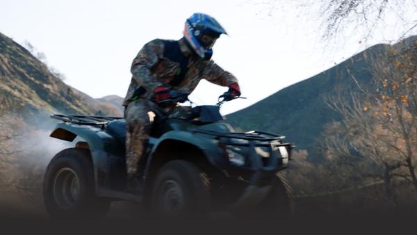 Man riding an ATV