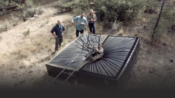 Man falling into mat